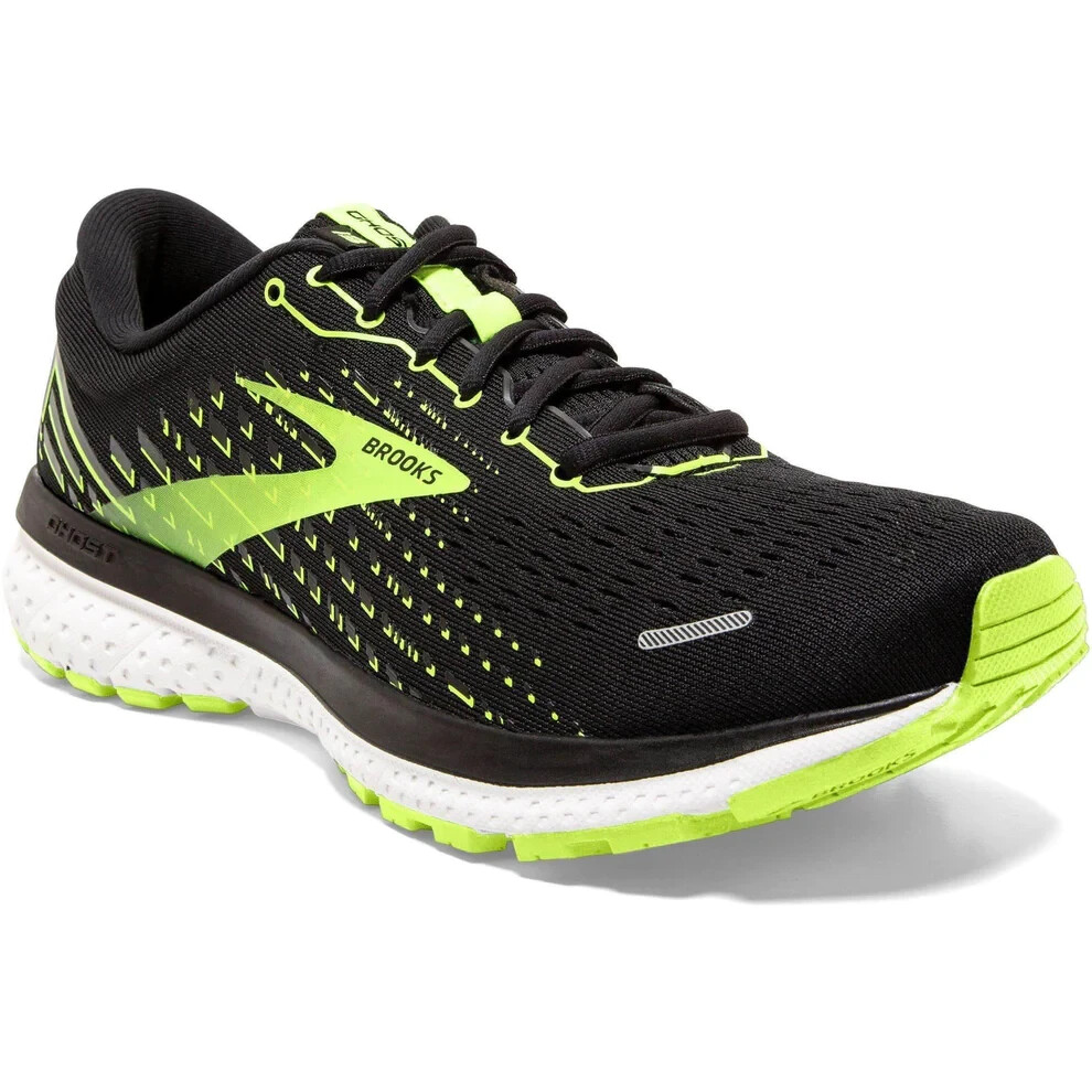 Pre-owned Brooks Men's Ghost 13 Running Shoe - Black/nightlife/white, Size 12 Us