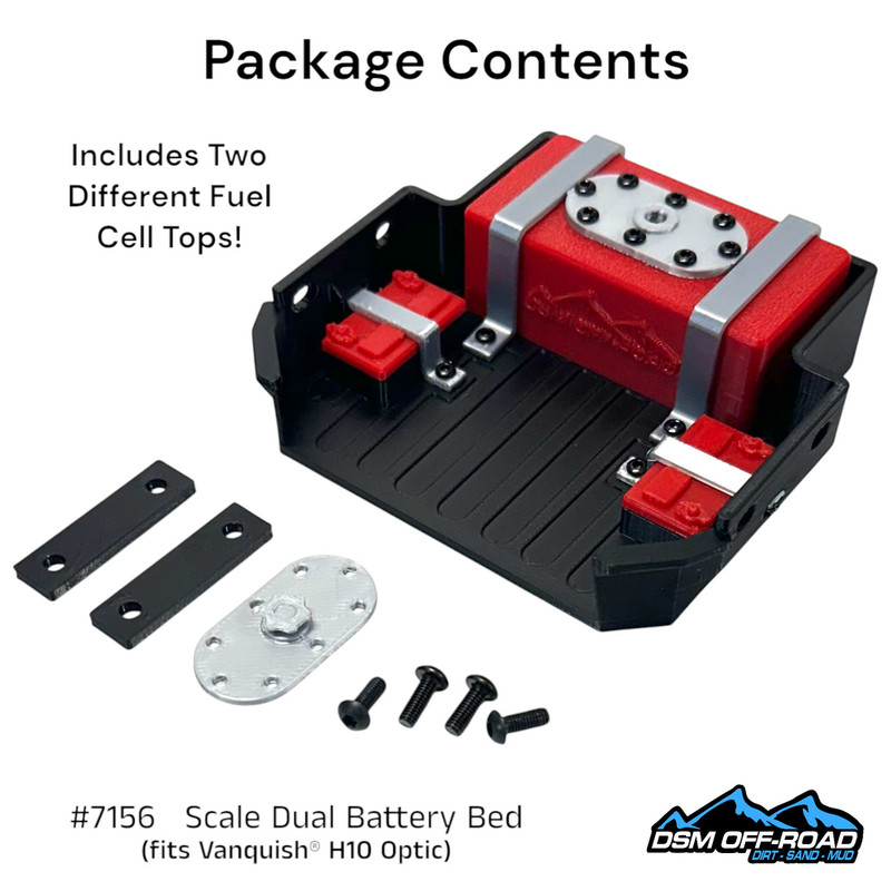 Scale Dual Battery Bed (For Vanquish® H10 Optic 1/10 Scale