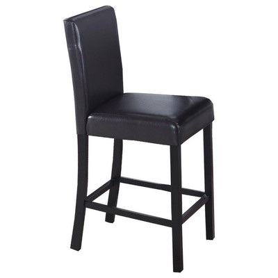 Best Master Melissa Faux Leather Counter High Chair in Espresso