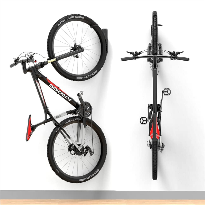 Bike Rack Garage Wall Mount Swivel Swing 90 Degrees Vertical Hanger Hook 2 Pack
