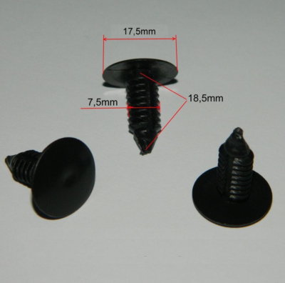 50 Stück  TANNENBAUM CLIP Kopf  Ø 17mm Universal Einsetzbar INNENVERKLEIDUNG  