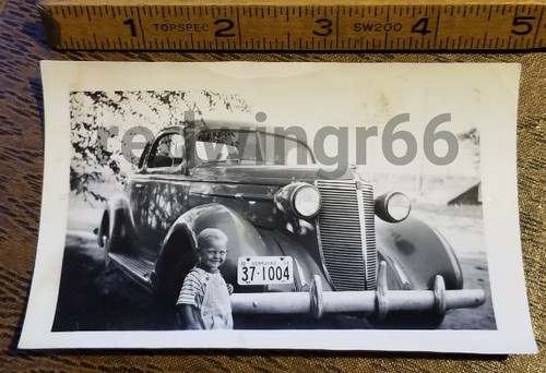 Vtg 1949 NEBRASKA (NE) LICENSE PLATE 37-1004 Antique 1938-39 Chevy Sedan PHOTO