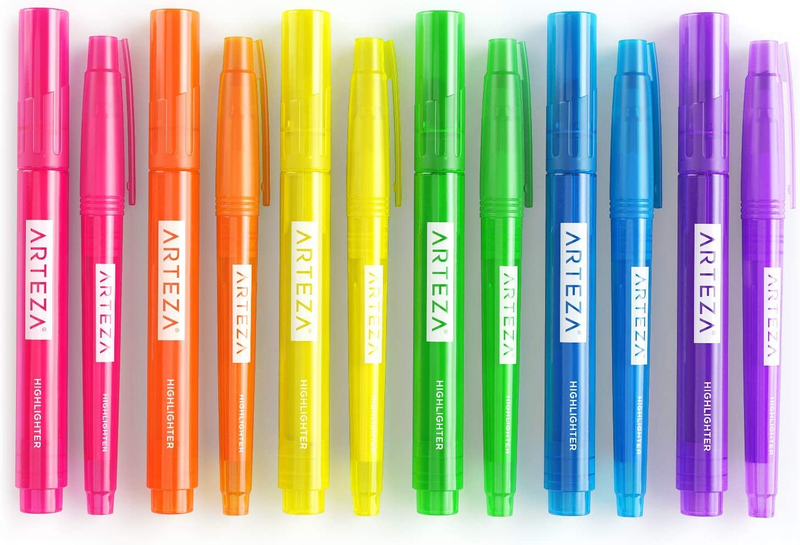 Highlighters Set of 60, Bulk Pack of Colored Markers, Wide and Narrow Chisel
