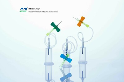 21GX12'' Butterfly Needle Sets with Pre-attached Holders, FDA Approved 510(k)