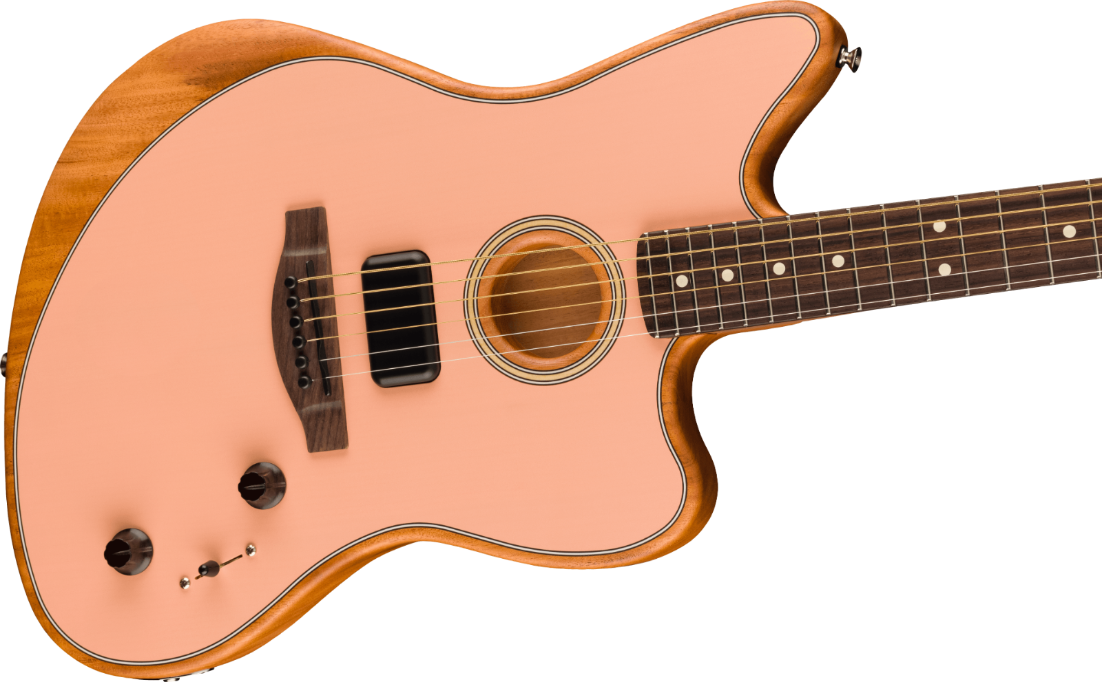 ギター USA Acoustasonic Jazzmaster ShellPink Fender Acoustasonic Player Jazzmaster Acoustic-electric