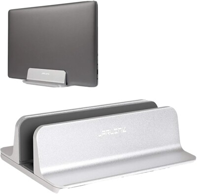JARLINK Vertical Laptop Stand with Adjustable Dock Size (Silver)