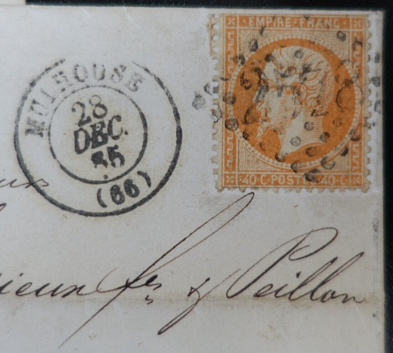 NapolÃOn NÂ°23 Sur Lettre OblitÃ©RÃ© Losange Gc 2578 Mulhouse Pour Rive De Giers