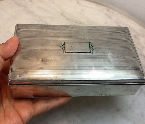 アンティーク雑貨 zaQTank Vintage Antique Sterling Silver Wood Lined Jewelry Cigarette