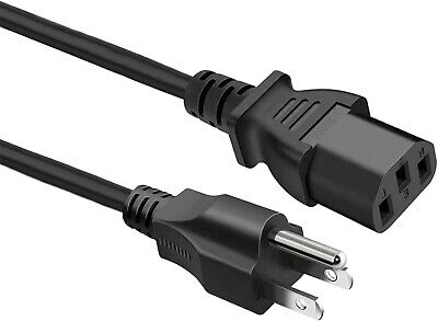 AC Power Cord Cable - 3 Prong Plug - 6FT - Standard PC or Computer Monitor - NEW