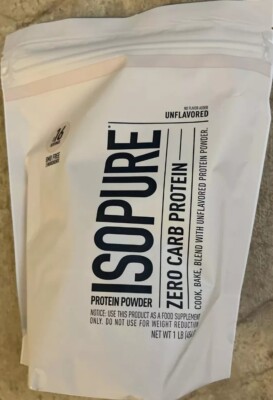 Isopure Unflavored Protein 25g Whey Isolate Zero Carb 1Lb Bag NEW!