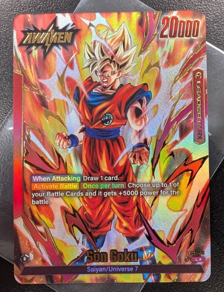 Son Goku FS01-01 Gold Tournament Promo Leader Dragon Ball Card