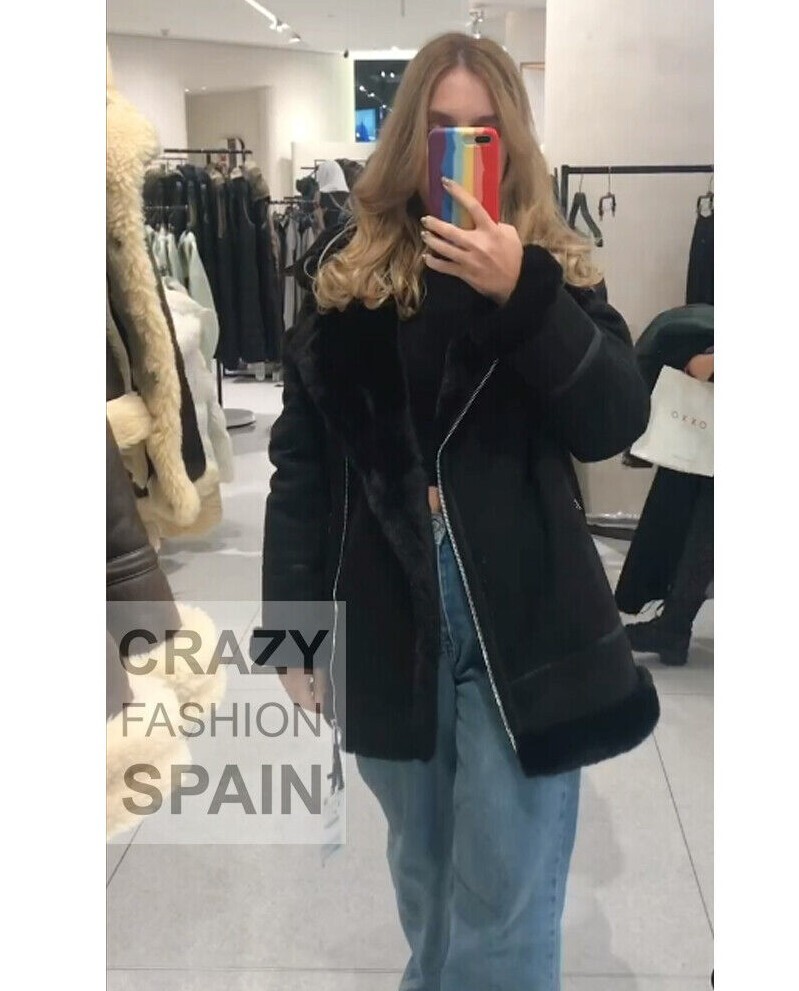 ZARA WOMAN NWT SS23 LONG DOUBLE-FACED FAUX SUEDE JACKET