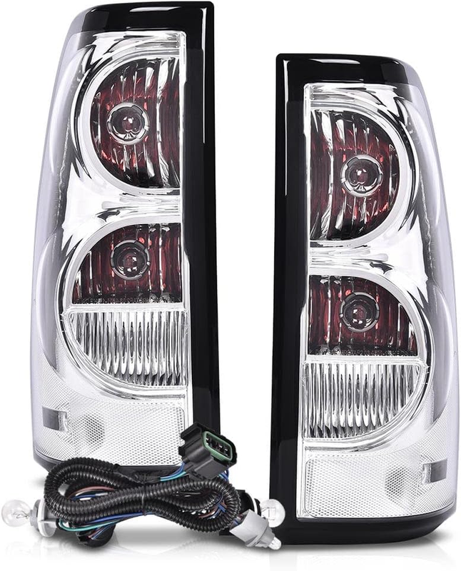 Clear Taillight Left & Right Pair for 2003-2006 Chevy Silverado 1500 2500 3500