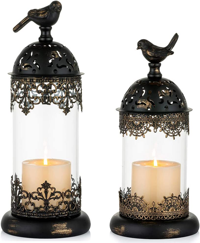 S Moroccan Wrought Iron Hurricane Candle Holder Orna