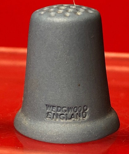 Vintage Blue White Jasperware Wedgwood Josiah THIMBLE
