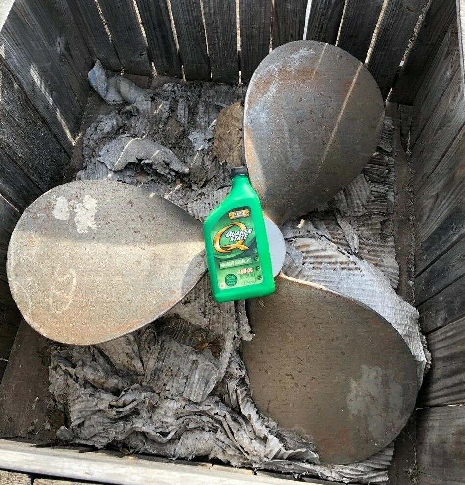 Mixing Propeller - x-large 3 Blade stainless steel  for yard art steampunk