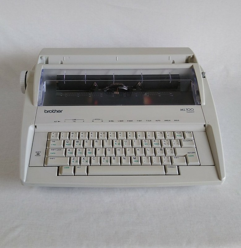 Brother typewriter photos of Brother ML 100 by year then serial number