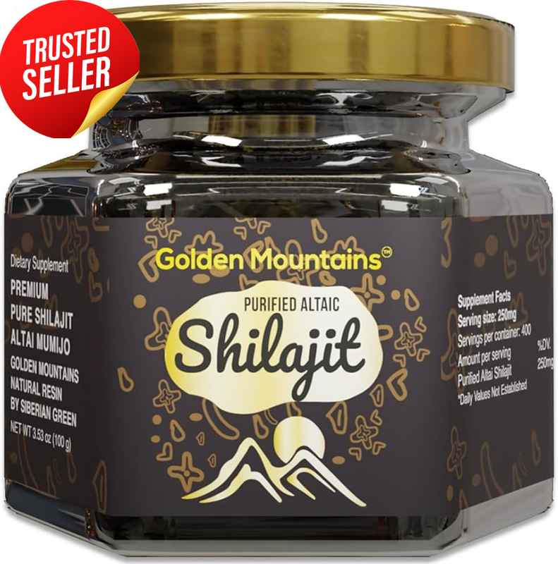 Siberian Altai Shilajit Golden Mountains 100g 3.53oz Pure Authentic