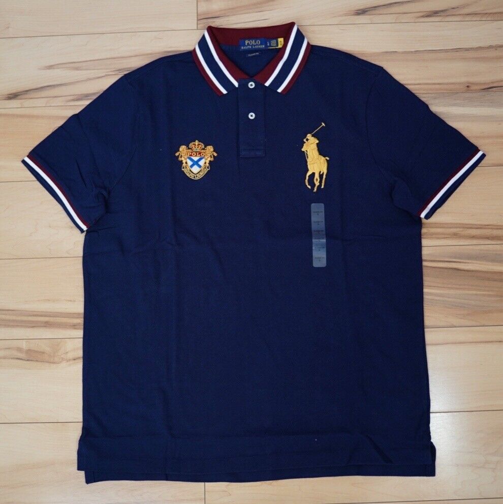 Men Polo Ralph Lauren BIG PONY Mesh Polo Shirt Fine Quality