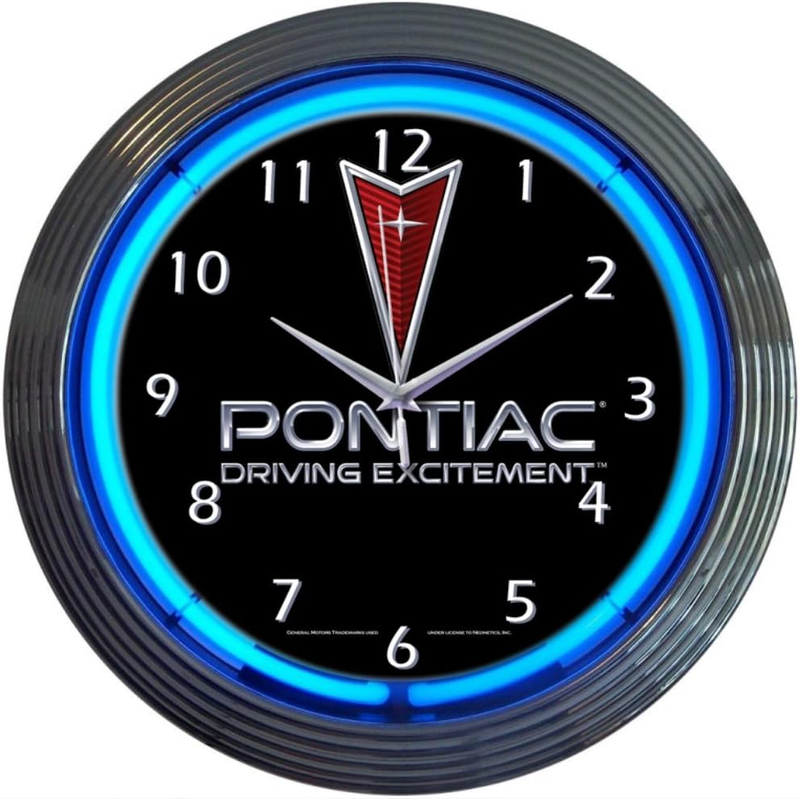 Neonetics Cars and Motorcycles Pontiac Driving Excitement Neon Wall Clock, 15