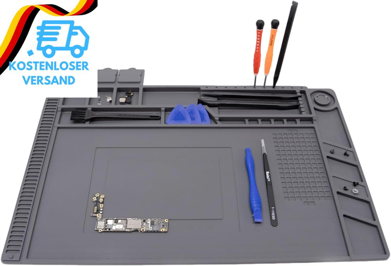 Lötmatte Groß Arbeitsmatte Silikon 500°C Hitzebeständige 45X30Cm Verdickte Magnetmatte anti Static Soldering Mat Arbeitsmatte Werkstatt Reparatur Matte Für Elektronik Löten Telefon Ipad Uhre