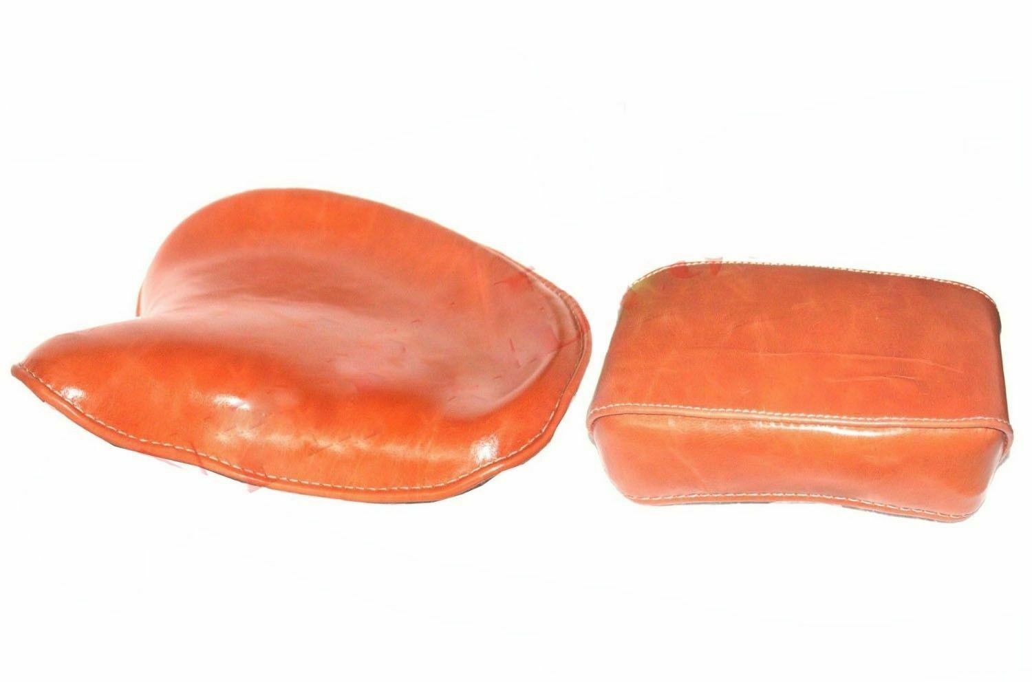 Fits Royal Enfield Bullet Classic Front & Pillion Tan Color Seat + Spring 