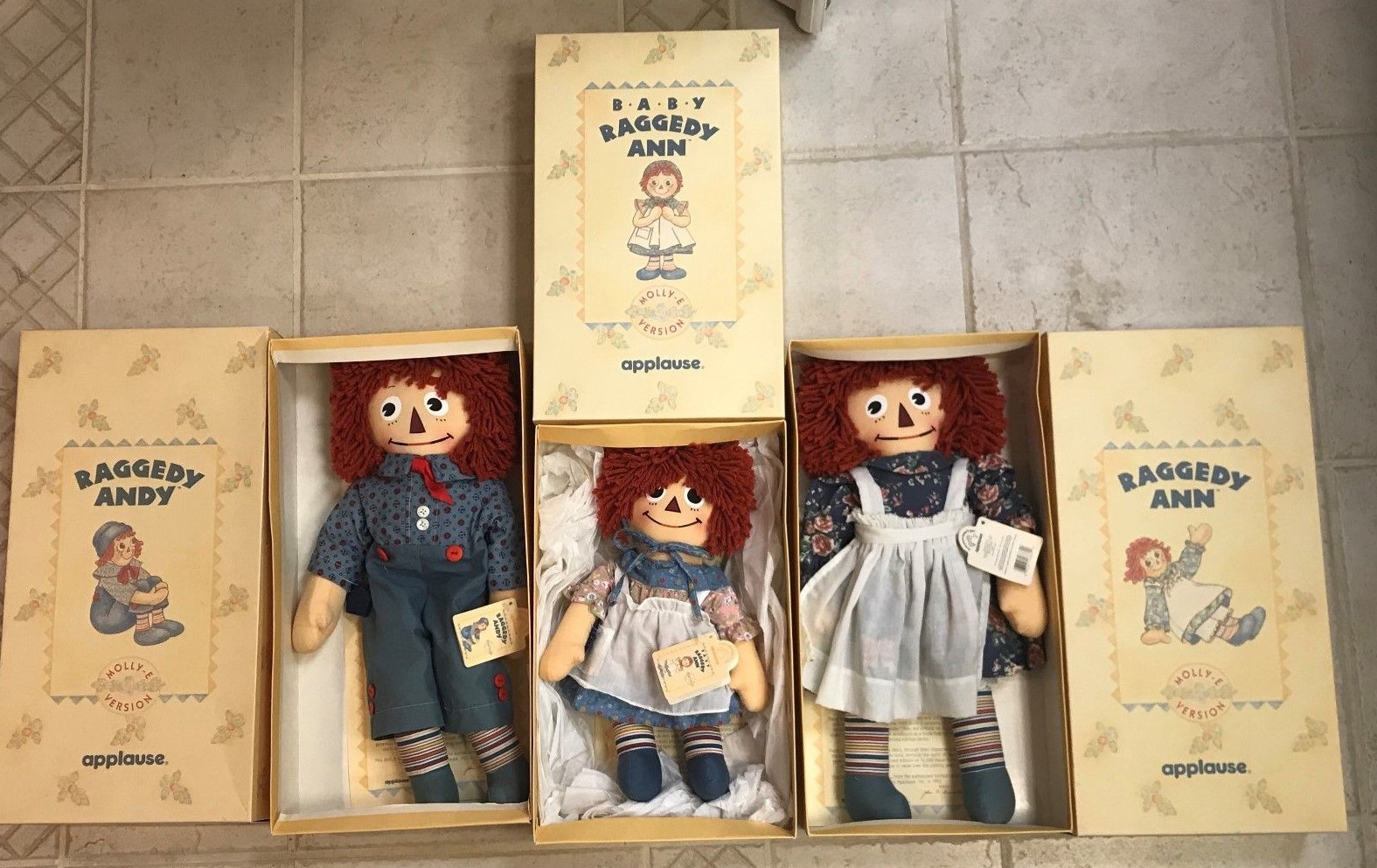 Limited Edition Molly-E Version Raggedy Ann Andy & Baby Ann