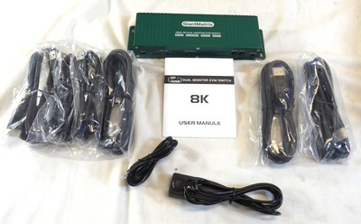 GiantMatrix kvm Switch 2 Monitors 2 Computers hdmi 144Hz kvm Switch Dual Monitor