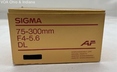 Sigma Len 75-300mm F4-5.6 DL Includes Box, Case & Paperwork