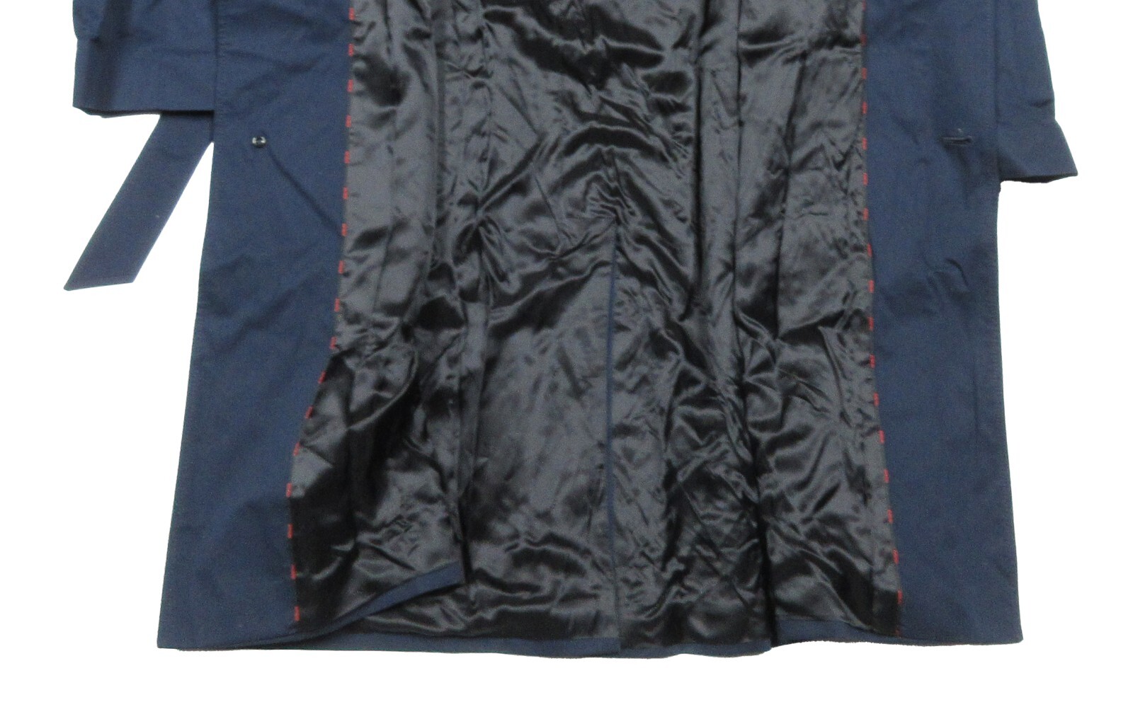 Pre-owned Hugo Boss Red Label Men's Navy Marco 1941 Belted Trench Coat $445 In Blue