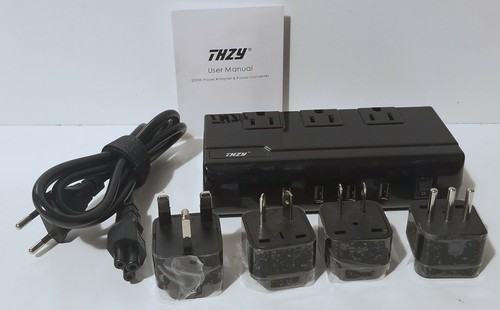 Voltage Converter 220V to 110V With 4 USB Ports THZY Travel Europe Electric Plug