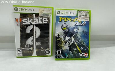 Lot OF 2 Microsoft XBOX 360 Games - MX VS ATV Alive + Skate 2