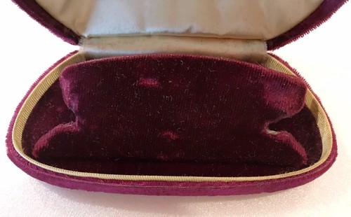 Rare Vintage Delmark Watch Co Velvet Maroon Covered Watch Box - USA