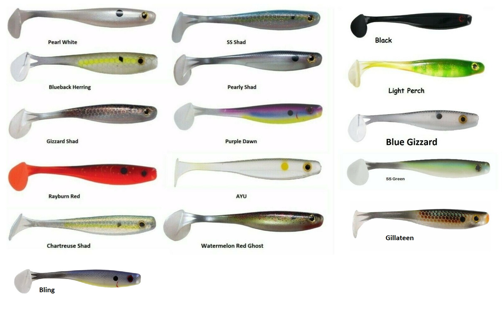 Big Bite Baits 3 1/2" Suicide Shad - Choice of Colors