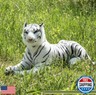 GracesDawn Stuffed Animals-Tiger 26.8 inches (Including Tail Size), Plush Animal Cat for Jungle Theme, Decoration, Cuddling, Ideal Gift for Children (White Tiger)