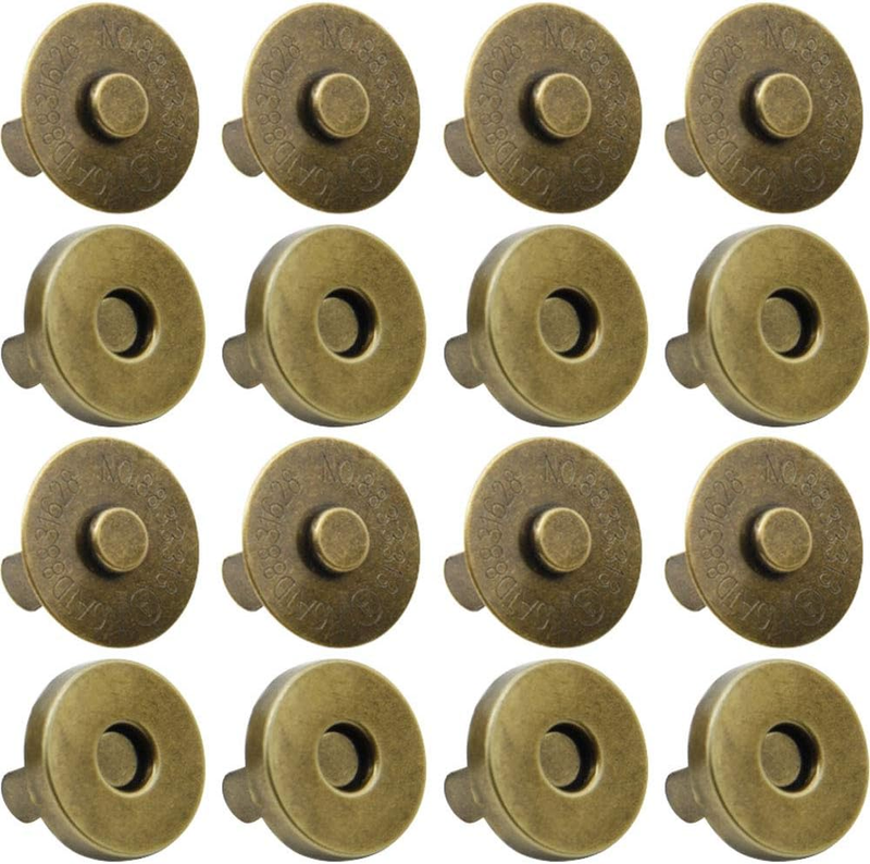 20 Set Magnetic Snaps for Purse Magnetic Bag Fastener Clasp Magnetic Button Repl
