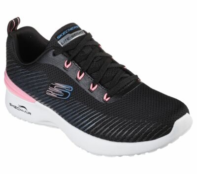 

Женские кроссовки Skechers Air Cushion, черные, розовые, из пены с эффектом памяти, Sport Mesh Comfort 149669, Black / pink, Skech-Air Element 2.0