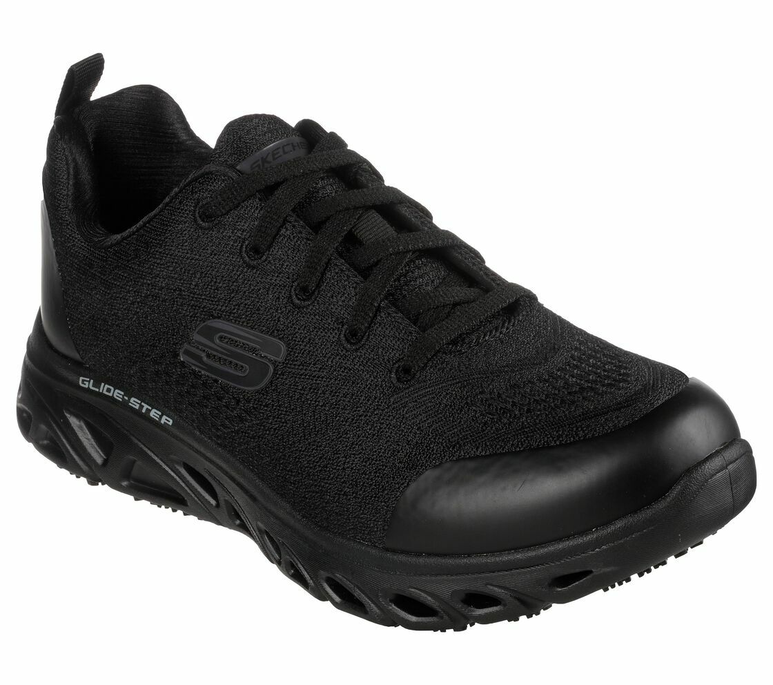 

Черные женские туфли Skechers Glide из пены с эффектом памяти, удобные и нескользящие, 108042, Черный, Glide