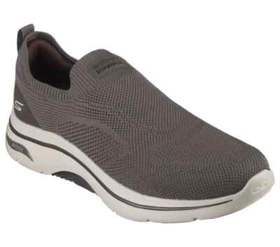 Man Skechers GO WALK Arch Fit 2.0 - Knitted Relief 216517 Color Taupe Brand New