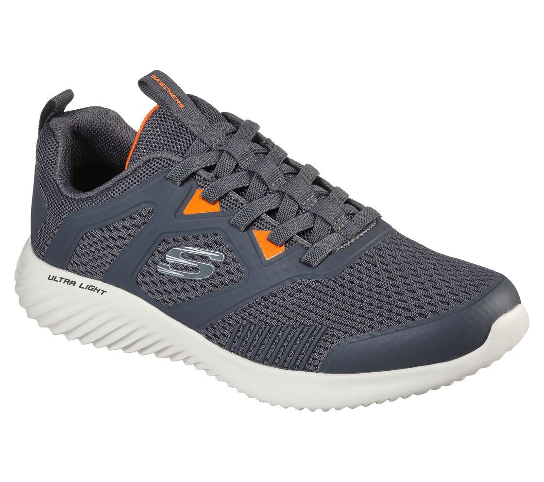 

Мужские темно-серые туфли Skechers с эффектом памяти, спортивные удобные повседневные туфли без шнуровки 232279, Charcoal, 232279