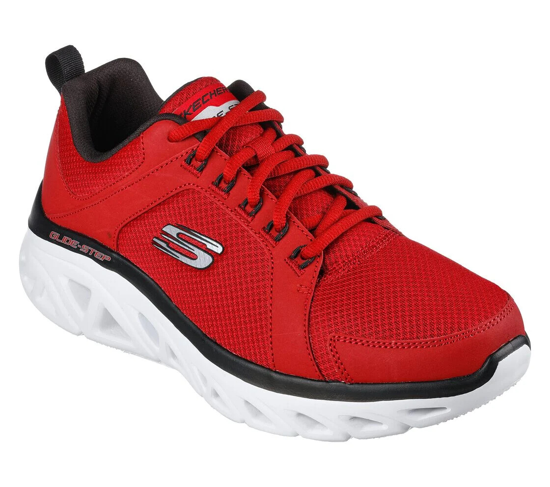 

Skechers Glide Step Red Shoes Мужские кроссовки с эффектом памяти Mesh Sport Comfort Casual 232267, Красный