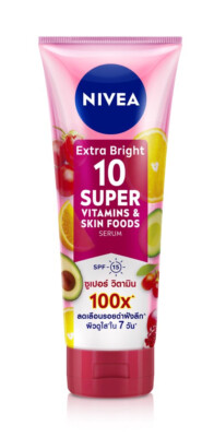 Nivea Extra Bright 10 Super Vitamins and Skin Foods Serum in Lotion 180ml