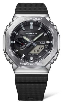 Pre-owned Casio G-shock Metal Covered 2100 (44.4mm) Black Hybrid Dial / Black