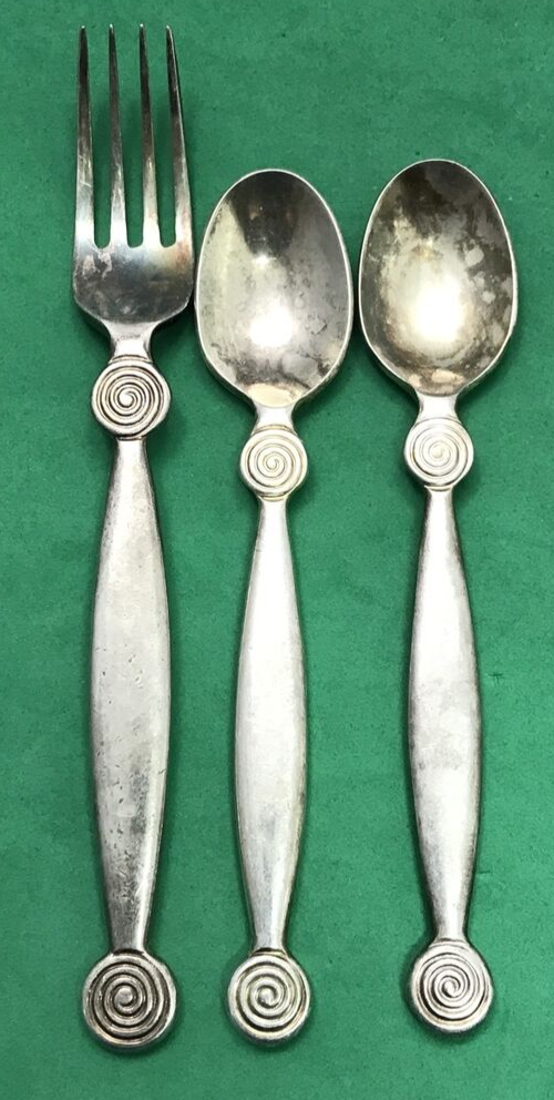 3 Pc Corby Hall MIAMI Pattern Silverplate 18/10 Stainless Sp