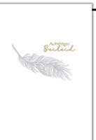 Trauer Beileid Kondolenzkarte mit Umschlag Aufrichtiges Beileid, Feder