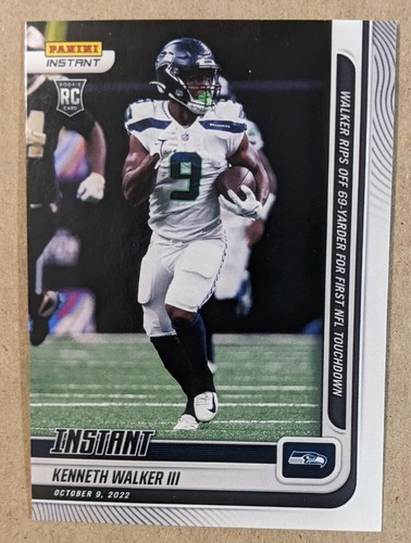 1of1 nfl kenneth walker Ⅲ seahawks auto Kenneth Walker III Seahawks NFL Autographed 1Of1 Rookie Card