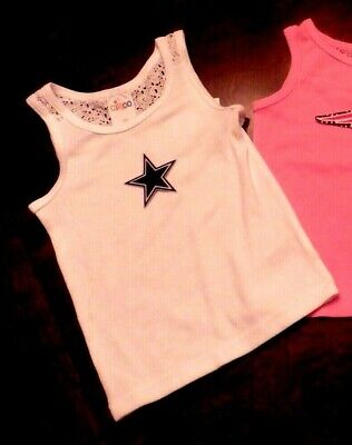 NFL Dallas Cowboys Baby Girls White with lace CUTE Ribbed Tank top NEW size 18M