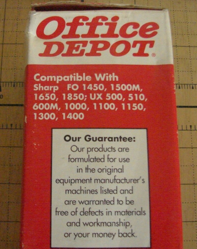 Fax Ribbon Sharp* FO 1650, UX 500,1000 & UX-15 CR Office Depot Brand(Black) NEW