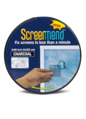 Screenmend Window Screen Repair Kit, 2'' x 80'' Roll, Charcoal