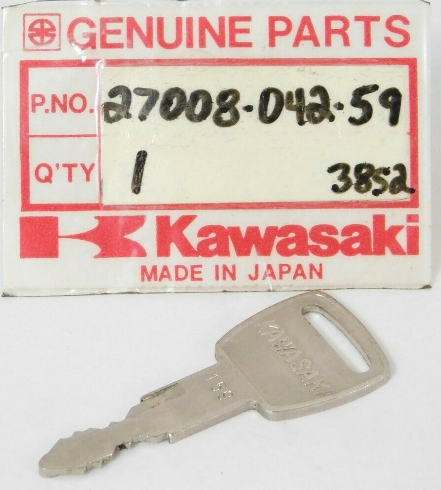 1 NOS Genuine KAWASAKI IGNITION KEY #159 F7 175, F9 350 OEM